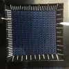 Pearl dot high-elasticity pvc- navy blue composite silk diamond-shaped grid Specification image